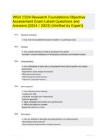 WGU C224 Research Foundations Objective Assessment Exam Latest Questions and Answers (2024 / 2025) (Verified by Expert)