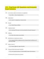 212 - Final Exam (83 Questions and Answers) Great Solutions