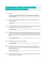 ICLA Standard 1 Practice Test Study Guide Questions and Correct Answers