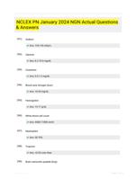 NCLEX PN January 2024 NGN Actual Questions & Answers