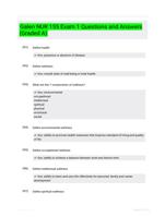 Galen NUR 155 Exam 1 Questions and Answers (Graded A)