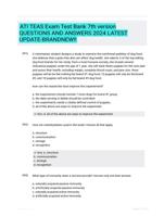 ATI TEAS Exam Test Bank 7th version QUESTIONS AND ANSWERS 2024 LATEST UPDATE-BRANDNEW!!