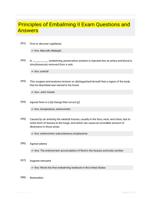 Principles of Embalming II Exam Questions and Answers