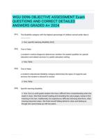 WGU D096 OBJECTIVE ASSESSMENT Exam QUESTIONS AND CORRECT DETAILED ANSWERS GRADED A+ 2024