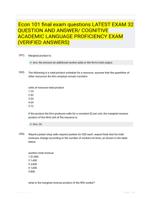 Econ 101 final exam questions LATEST  EXAM 32 QUESTION AND  ANSWER/ COGNITIVE ACADEMIC LANGUAGE PROFICIENCY  EXAM (VERIFIED ANSWERS)