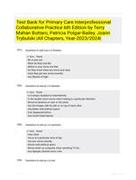 Test Bank for Primary Care Interprofessional Collaborative Practice 6th Edition by Terry Mahan Buttaro, Patricia Polgar-Bailey, Joann Trybulski |All Chapters,  Year-2023/2024|