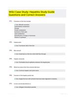 WSU Case Study: Hepatitis Study Guide Questions and Correct Answers