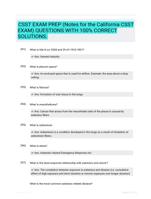 CSST EXAM PREP (Notes for the California CSST EXAM) QUESTIONS WITH 100% CORRECT SOLUTIONS.