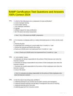 RAMP Certification Test Questions and Answers 100% Correct 2024