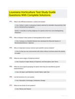 Louisiana Horticulture Test Study Guide Exam Questions And Answers 