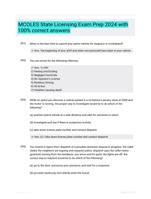 MCOLES State Licensing Exam Prep 2024 with 100% correct answers