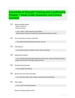 Essentials of Strength Training and Conditioning Chapter 1 Study Guide Questions and Correct Answers