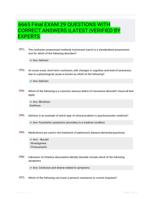 6665 Final Exam 1 Study Notes Juvenile Delinquency - Q&A