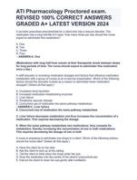 ADVANCED PHARMACOLOGY EXAM LATEST VERSION 2024.GRADED A