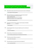 360 Training Food Protection Manager Certification Questions and Correct Answers