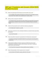 NRP part 2 Questions and Answers (2024/2025)(Verified Answers)