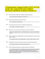 of Radiographic Imaging EXAM LATEST  ACTUAL EXAM 104+ QUESTIONS AND CORRECT DETAILED ANSWERS  |ALREADY GRADED A+