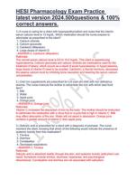 HESI PHARMACOLOGY EXAM LATEST VERION 2024