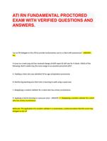 ATI RN FUNDAMENTAL PROCTORED  EXAM WITH VERIFIED QUESTIONS AND  ANSWERS.