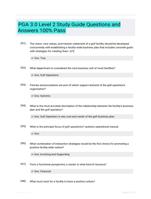 PGA 3.0 Level 2 Study Guide Questions and Answers 100% Pass