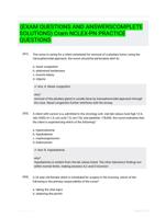 (EXAM QUESTIONS AND  ANSWERSCOMPLETE SOLUTIONS) Cram NCLEX-PN PRACTICE QUESTIONS