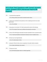 ATLS Post Test Questions with Correct Answers Latest Updated 2024 (Advanced trauma life support)