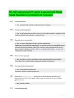 NR-509 Advanced Physical Assessment Study Guide Questions and Correct Answers