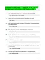 Cosmetology Written EXAM FOR REAL ESTATE  MCQS SUMMARY SOLICITORS  ACCOUNTS