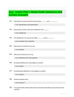 ecg - review Part 1 Study Guide Questions and Correct Answers