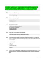 ATI RN MEDICAL SURG 2019 QUESTIONS AND ANSWERS 100% VERIFIED A+ GUARANTEED