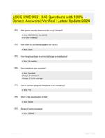 USCG SWE OS2 | 340 Questions with 100% Correct Answers | Verified | Latest Update 2024