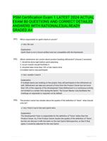 PSM Certification Exam 1 LATEST 2024 ACTUAL EXAM 80 QUESTIONS AND CORRECT DETAILED ANSWERS WITH RATIONALES|ALREADY GRADED A+