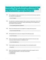 Pearson vue Texas life and health insurance test questions | 151 Questions and Answers (100% verified answers) | Latest Updated 2024