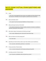 NU131 EXAM 3 ACTUAL EXAM QUESTIONS AND ANSWERS