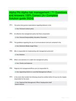 Alpha Phi Alpha risk management | 71 Questions and Answers 100% Correct (A+ Complete Solution guide 2024)