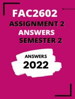 FAC 2602 Assignment 2 Answers for Semister 2, 2024 (UNISA)