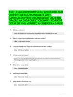 CCHT Exam 2024 COMPLETE QUESTIONS AND CORRECT DETAILED ANSWERS WITH RATIONALES (VERIFIED ANSWERS) |ALREADY GRADED A+ 2024/QUESTIONS WITH CORRECT DETAILED AND VERIFIED ANSWERS/A+ GRADE