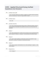 IICRC - Applied Structural Drying Verified Questions And Answers