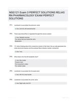 NSG121 Exam 3 PERFECT SOLUTIONS RELIAS RN PHARMACOLOGY EXAM  PERFECT SOLUTIONS