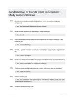 Fundamentals of Florida Code Enforcement Study Guide Graded A+