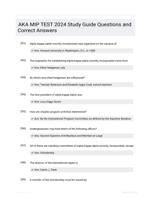 AKA MIP TEST 2024 Study Guide Questions and Correct Answers