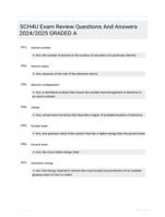 SCH4U Exam Review Questions And Answers 2024/2025 GRADED A