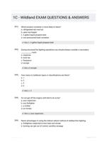 1C - Wildland EXAM QUESTIONS & ANSWERS