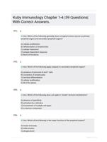 Kuby Immunology Chapter 1-4 |59 Questions| With Correct Answers.