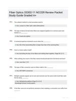 Fiber Optics 33302-11
NCCER Review Packet Study Guide Graded A+