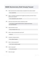 NBME Biochemistry Shelf Already Passed