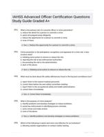 IAHSS Advanced Officer Certification Questions Study Guide Graded A+