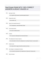 Real Estate exam questions & answers 2024 ( A+ GRADED 100% VERIFIED)