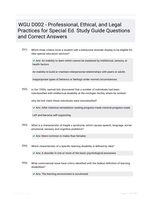 WGU D002 - Professional, Ethical, and Legal Practices for Special Ed. Study Guide Questions and Correct Answers