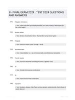 8 - FINAL EXAM 2024 . TEST 2024 QUESTIONS AND ANSWERS